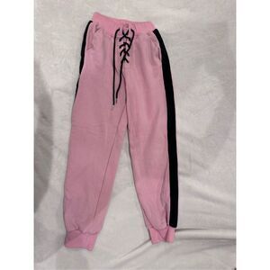 Tiger Mist XS women’s pink and black sweat pants joggers